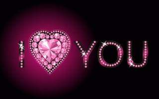 Pink heart diamond you image - a pink heart free wallpaper