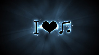 Heart shaped music note with 2 - music note free wallpaper