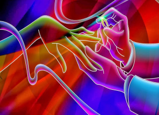 Colorful abstract painting woman hand - anton graff free wallpaper