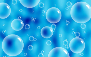 Blue background bubbles different sizes 2 - a pattern free wallpaper for desktop