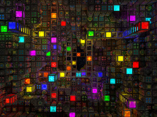 Colorful background squares black hole - square free wallpaper for desktop