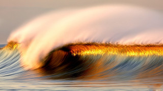 Breaking wave yellow white swirl 2 - abstract free wallpaper for desktop