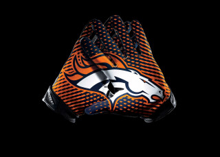 Football glove denver logo black 2 - a denver football logo free wallpaper