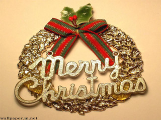 Christmas ornament holly wreath merry - a merry christmas message free wallpaper