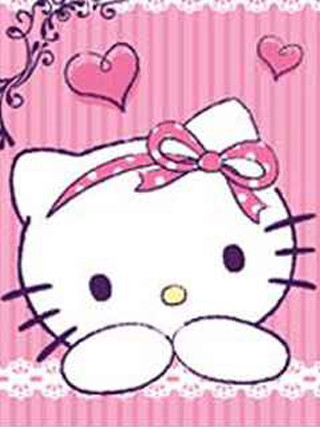 Hello kitty hearts bow pink - a pink heart free wallpaper for mobile