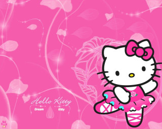 Hello kitty pink background bow 2 - kitty wallpaper free wallpaper