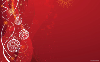 Red christmas background ornaments snowflakes 4 - ornament free wallpaper