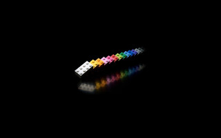 Multicolored dominos black background reflection - volumetric light free wallpaper