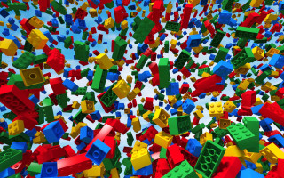 Lego group sky scattered colorful - modular constructivism free wallpaper