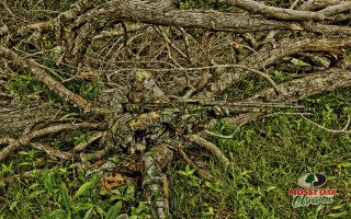 Camouflaged man laying grass gun - man free wallpaper