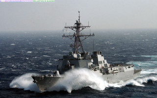 Large ship ocean small ship 3 - a smaller ship in the background free wallpaper