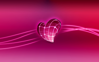 Heart shaped pink background light - object free wallpaper for desktop