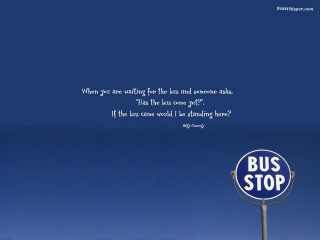 Bus stop sign blue sky - e. william gollings free wallpaper