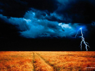 Field path lightning sky grass 2 - free sky wallpaper for desktop