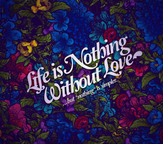 Colorful floral background with quote - nothing free wallpaper
