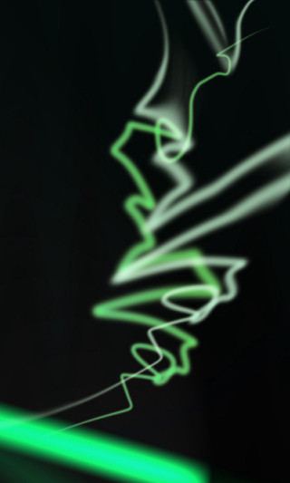 Blurry green object dark background - epsylon point free wallpaper for mobile