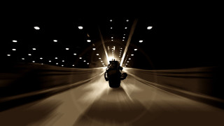 Motorcycle night ride dark street - a person riding free wallpaper
