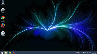 Computer screen blue green swirl - fractal free wallpaper