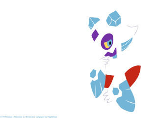 Cartoon blue red purple crystal - tail free wallpaper for desktop