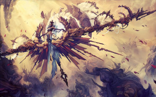 Bird water background foreground painting - other bird free wallpaper