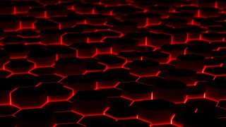 Red hexagons black redlights 3d - hexagonal shape free wallpaper for desktop