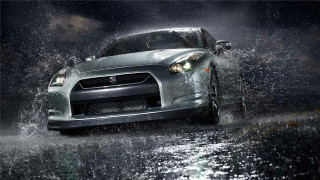 Car driving puddle rain hood - a car driving free wallpaper