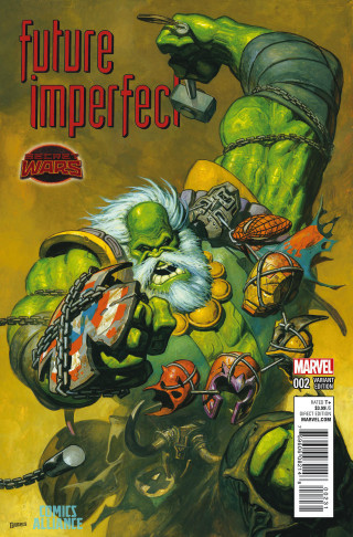 Green creature man helmet comic - a cover free wallpaper for mobile