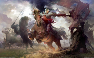 Man horse sword group men - darek zabrocki free wallpaper