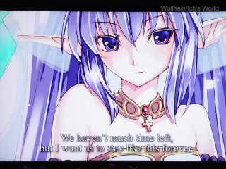 Cartoon woman blue hair cross - the screen free wallpaper