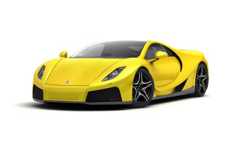 Yellow sports car photorealistic digital - this image free wallpaper