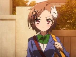 Girl cat head backpack shoulder - a fence free wallpaper