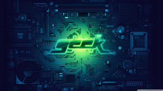 Circuit neon green blue dark - derek zabrocki free wallpaper
