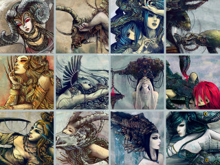 Women hair styles colors series - a series free wallpaper