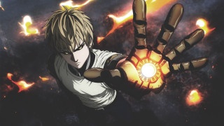 Man holding glowing hand dark 2 - flame free wallpaper