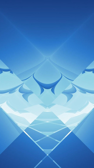 Blue abstract background diamond design - symmetric free wallpaper for mobile
