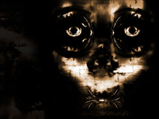 Creepy face big eyes scary - big eye free wallpaper