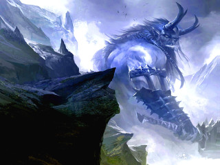 Giant monster horns huge body - a giant monster free wallpaper