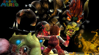 Cartoon character fire demon knife - epic composition free wallpaper