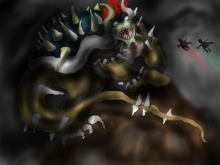 Demon attacking snake red light - a snake free wallpaper