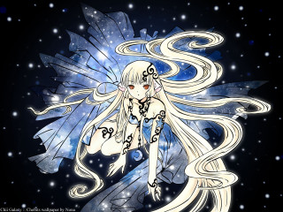 Girl white hair blue dress 2 - long white hair free wallpaper