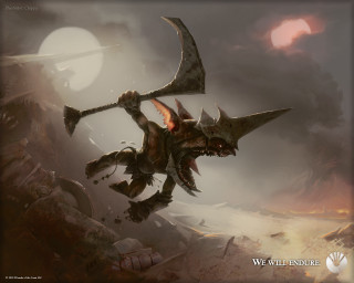 Dragon axe flying rocky area - its hand free wallpaper