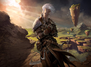 Fantasy warrior sword armor hillside - a hill side free wallpaper