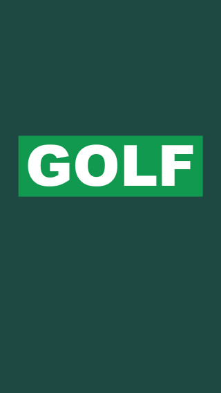 Green golf sign white golf - typographic free wallpaper for mobile