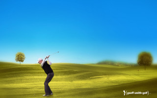 Man playing golf green field - derek hill free wallpaper for desktop