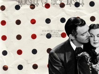 Happy holidays polka dot kissing - vintage free wallpaper