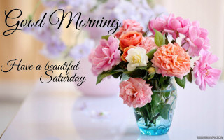 Vase pink white flowers table 3 - a good morning free wallpaper