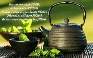 Tea pot mints table message - a message free wallpaper for desktop
