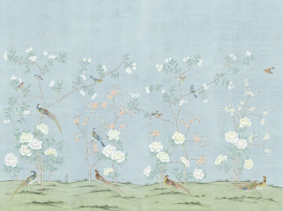 Birds flowers blue sky green - white flower free wallpaper