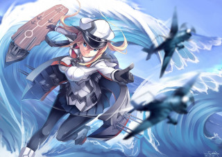 Woman hat uniform flying wave - claire falkenstein free wallpaper