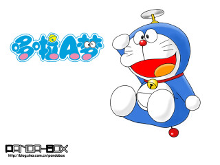 Cartoon character red nose blue - a blue body free wallpaper